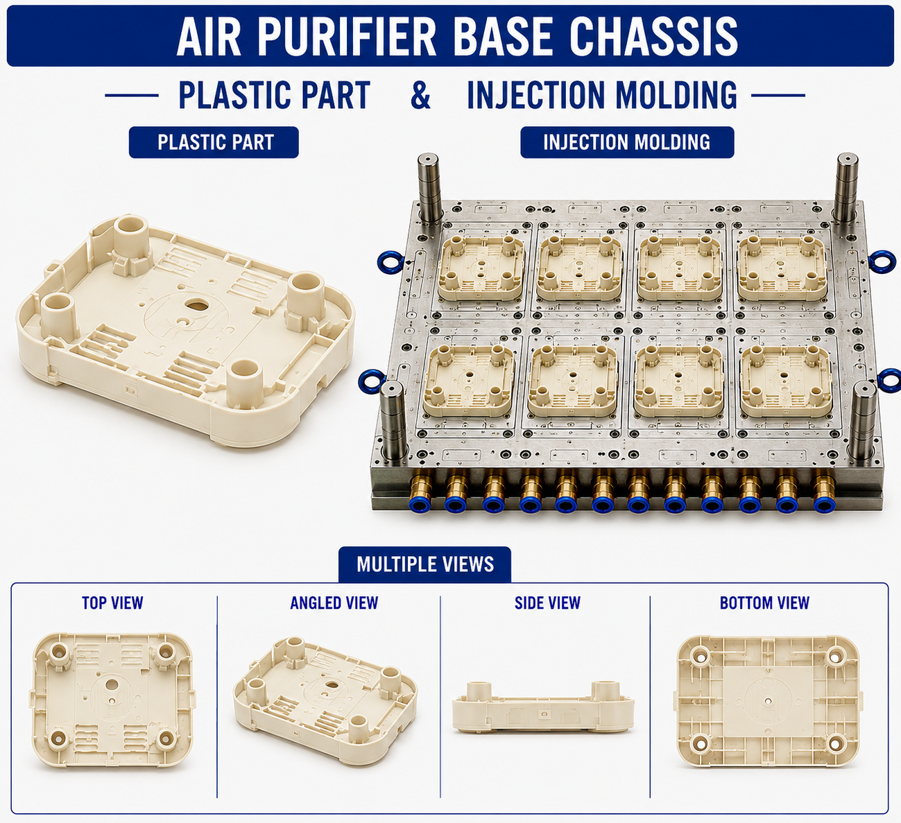 Air Purifier Plastic Base Chassis Mould and Moulding Service